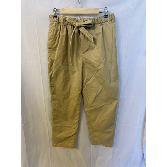 L'Academie Revolve Sadie Pant in Khaki Sz Small Waist Tie Ankle Straight Leg - Picture 1 of 9
